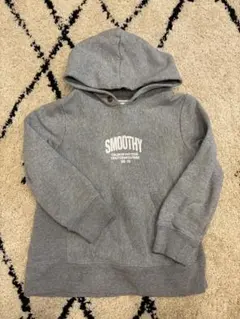 SMOOTHY グレー フード付きパーカー 120