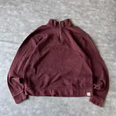 ワークウエア　カーハート ハーフジップスウェット XL ボルドー　メンズ古着