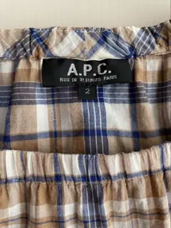 A.P.C. チェック柄　長袖ブラウス　シャツ