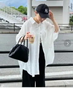 チャオパニックティピー　リネンレーヨンドルマンブラウス