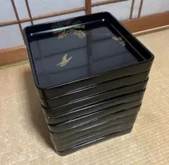 漆器 膳 10枚セット 蒔絵 鳥と植物 漆器 膳 10枚セット 蒔絵 鳥と植物 - メルカリ