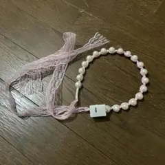 光る　カチューシャ　キッズ　子ども　パール　ピンク