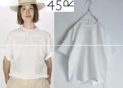 45R☆インドカディの刺繍deTシャツ 2 ホワイト系★37400円のサムネイル