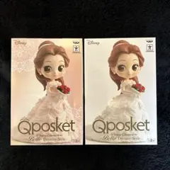Qposket ベル フィギュア 4体セット ディズニーキャラクターのプライズフィギュア「Q posket」を再現した箱