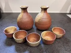 陶器製酒器とぐい飲みセット