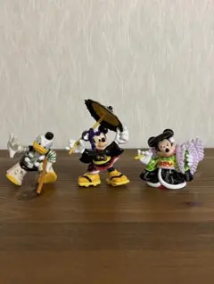 ミッキー ミニー ドナルド 和服 フィギュアセット