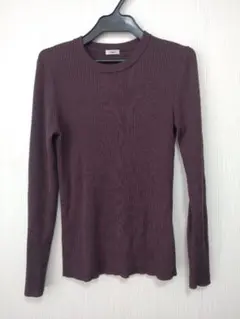 IENA　3×3リブクルーネックプルオーバー