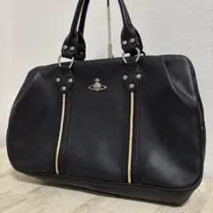 美品 ヴィヴィアンウエストウッド レザー オーブ ロゴ 金具 トートバッグ