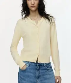 H&M ファインニットカーディガン　Sサイズ　イエロー