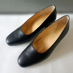 未使用 HARUTA 25EEE 日本製 ヒール3cm 黒スリッポン - メルカリ