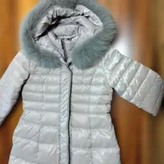 未使用品レリアン　フード付きダウンジャケットライトグレー