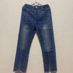 デニムブルー ウエストゴム ロングパンツ