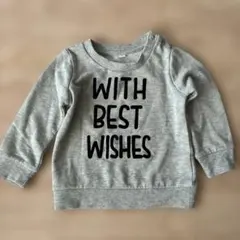 グレー WITH BEST WISHES トレーナー