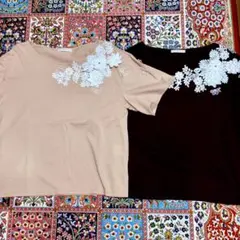 ウィルセレクション お花レースTシャツ 2点セット✨美品