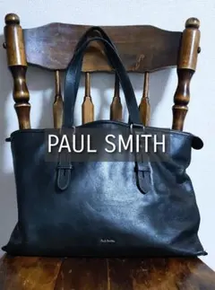 【ポールスミス PaulSmith】トートバッグ レザー 本革 ブラックのサムネイル