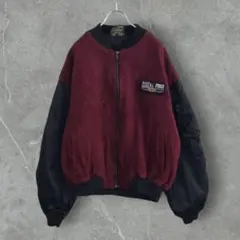 【k3113】USA古着90sボディーグローブ当時物刺繍ロゴスタジャンブルゾン