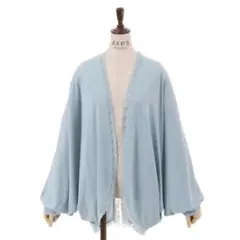 ＵＶカットドルマンカーデ バックリボンニットカーデ