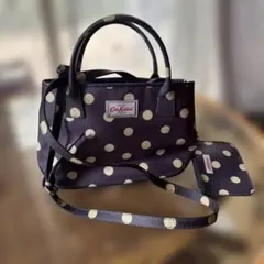 Cath Kidston ドット柄 2way ハンドバッグ ポーチ付き