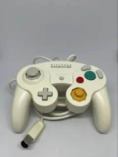 B【動作確認済】ゲームキューブ コントローラー　後期　ホワイト　DOL-003