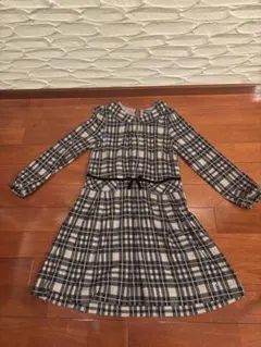 【pom ponette】チェック柄 ワンピース M（150）サイズ