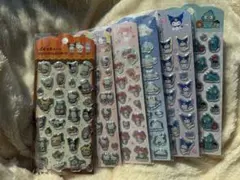 新品　ダイソー　ぷくっとシール　サンリオ　シール　キラキラ