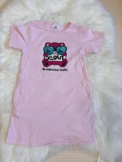 X-girlクマpink半袖ワンピース サングラス