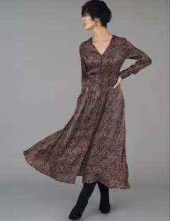 FRAY I.D レースアッププリントワンピース