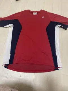 ②アディダス　Tシャツ　半袖　赤　Ｏ　XL トレーニングシャツ