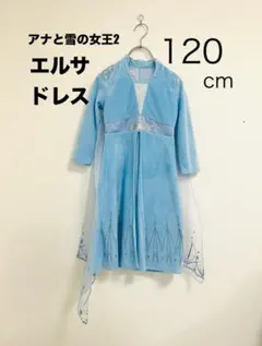アナと雪の女王２　冬素材♡エルサドレス　１２０cm