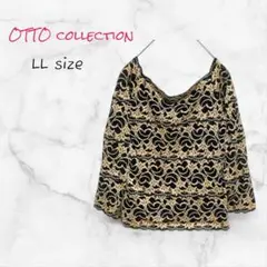 OTTO collection ブラウス LLサイズ ブラック 総柄 送料無料