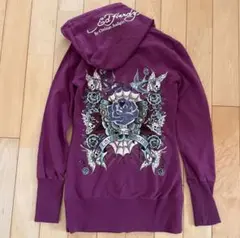 Christian Audigier 紫色 フード付きパーカー M - メルカリ