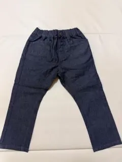 [新品]ダークブルー ウエストゴムパンツ 100