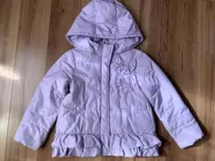any FAM 薄紫 フリル付きダウンコート 130