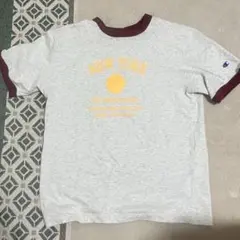 Champion チャンピョン 半袖Tシャツ M グレー/バーガンディ