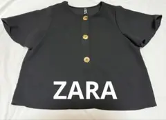ZARA ブラック 半袖 トップス L