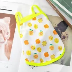 犬服　猫服　ペット　キャミソール　Ｍサイズ　トロピカル　オレンジ　フルーツ
