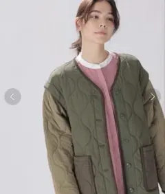 niko and ... マルチWAYキルトブルゾン　Mサイズ　カーキ