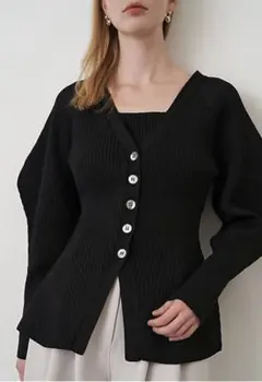 CLANE CURVED SLEEVE KNIT CARDIGAN - メルカリ