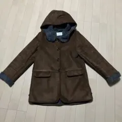 ZARA ムートン　スウェード　コート　152 150 茶　ブラウン　XS