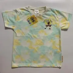 新品　タグ付き　スポンジボブ　カラフル　タイダイ柄　プリント　Tシャツ 120のサムネイル
