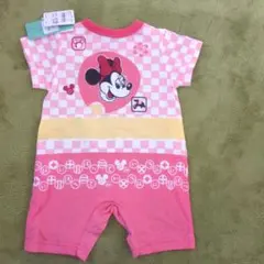 70 新品　ミニーちゃん　甚平　法被　ロンパース　Ｔシャツ　はっぴオール