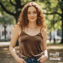 Doula Doula ブラウン ベルベット キャミソール 24A818