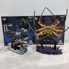 ワンピース 一番くじ 士魂ノ系譜 魂豪示像 A賞 ロロノア・ゾロ B賞 リューマ