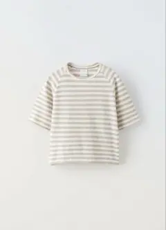 ZARA kids リネン ストライプTシャツのサムネイル