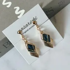 【クリップ イヤリング 】2点目-100円 ピアス 変更可 揺れる ひし形