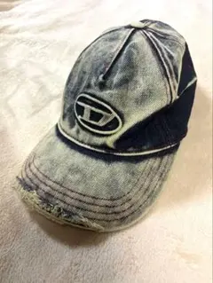 ✤未使用✤ DIESEL キャップ Dロゴ デニム