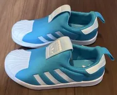 adidas 水色　白　20センチ　新品　未使用　美品