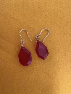 14kgfガーネット　カラー　クォーツ　ピアス