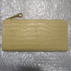 クロコ柄型押し Ｌ字ファスナー長財布 新品未使用 イエロー系統 シュヴァルエレのサムネイル