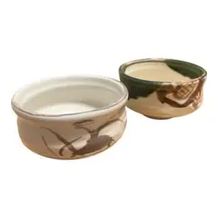 織部焼 源水窯 茶道 お茶碗 2個セットのサムネイル